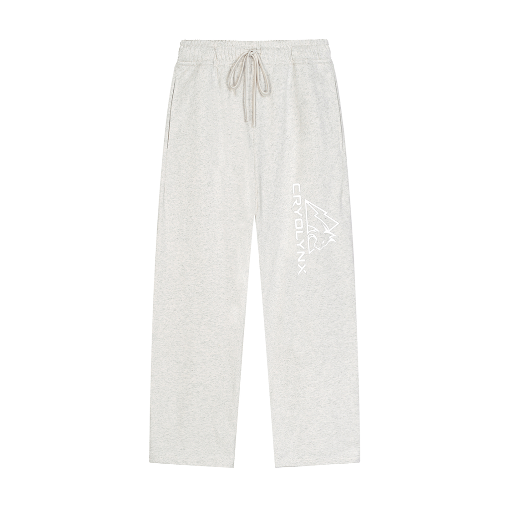 Solid Color Straight-Leg Sweatpants