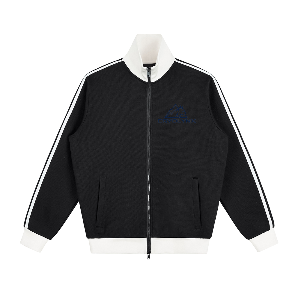 Contrast Side Stripe Fleece Track Jacket