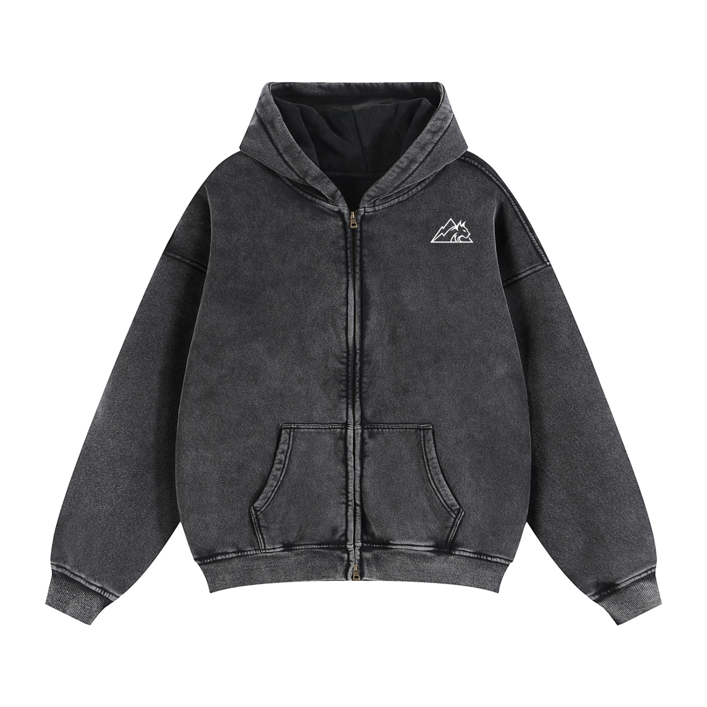 Zip-Through Boxy Fleece Hoodie