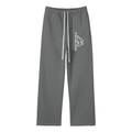 Unisex Solid Color Fleece Straight Leg Pants